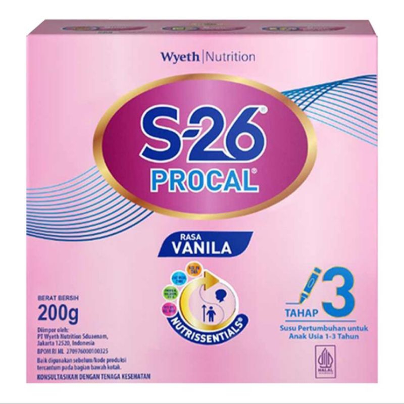 

S-26 Procal Tahap 3 Susu Pertumbuhan Anak 1-3 Tahun Vanila Box 200 g