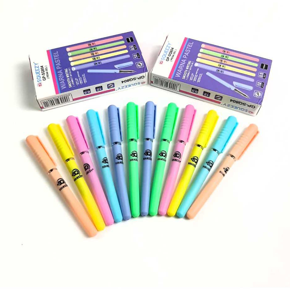 

Harga Grosir (1DUS / 12 KOTAK ) Pulpen Pena GEL 0.5mm Hitam GP-SQ804
