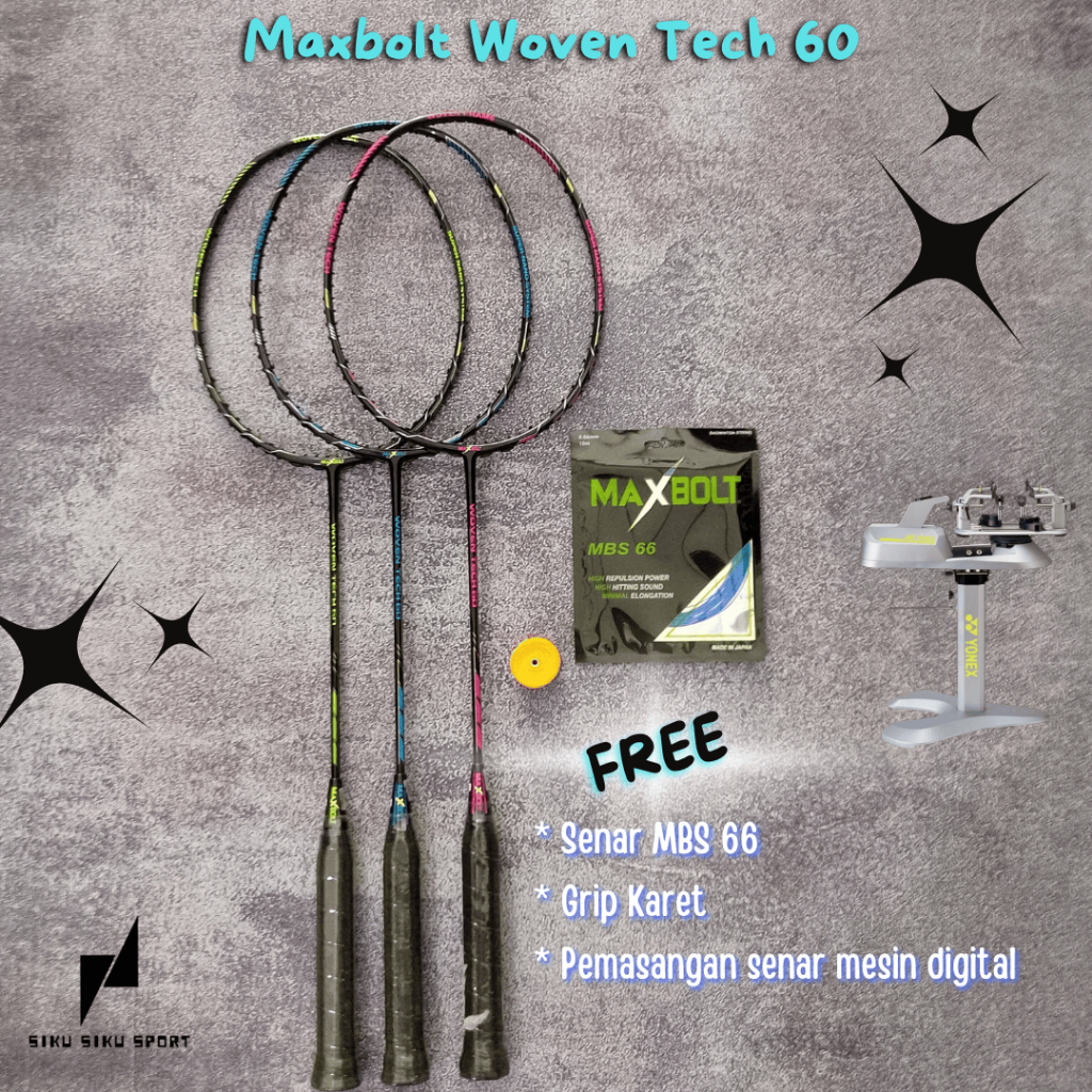 Raket Badminton Maxbolt Woven Tech 60