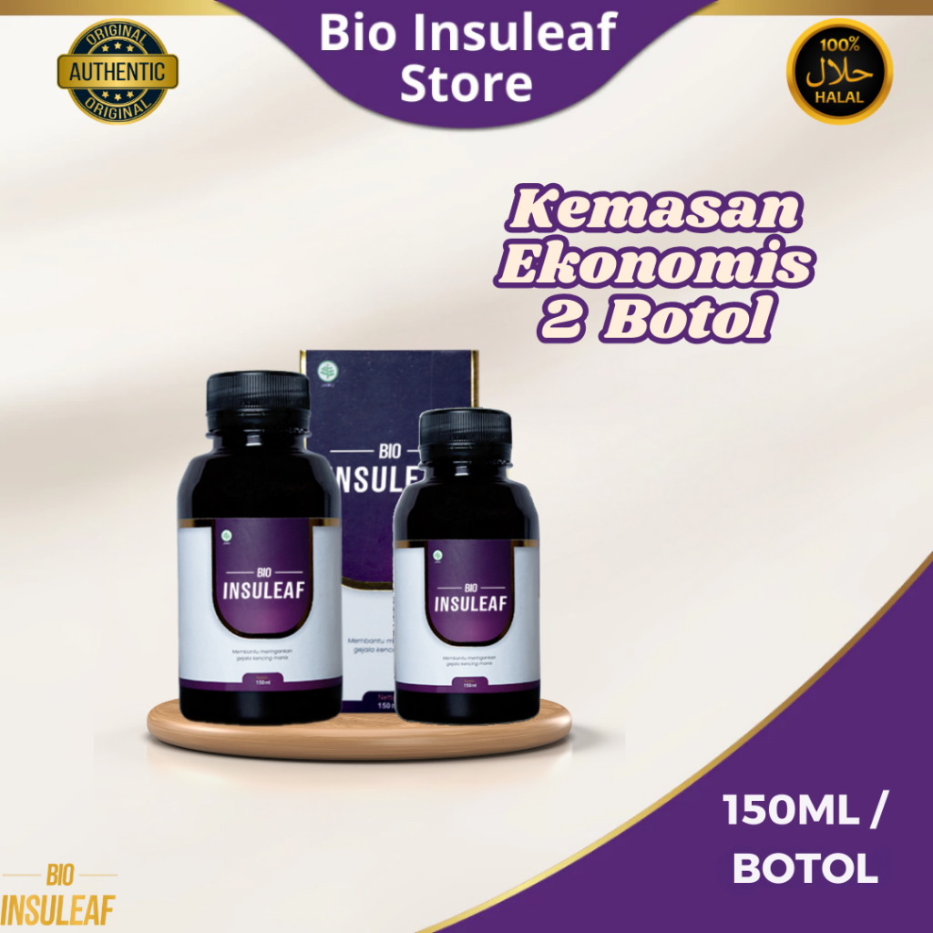 

Bio Insuleaf Herbal Untuk Diabetes Original 2 Botol Mini
