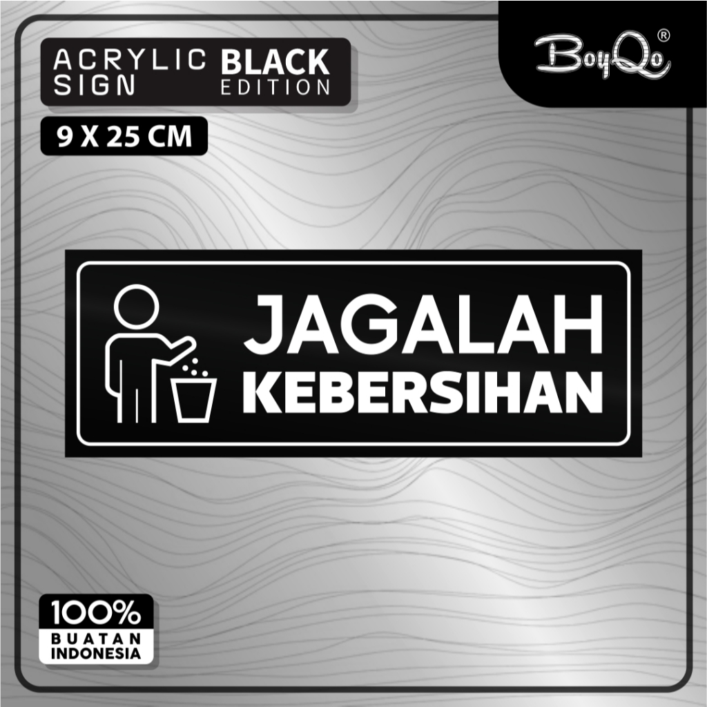 

BoyQo Akrilik Tanda Batas Suci Warna Hitam Ukuran 25 x 9 Untuk Masjid, Kantor, Mushola