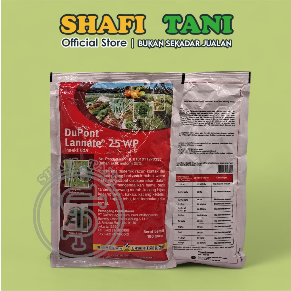 Insektisida Lannate 25 WP 100gr - metomil 25% untuk hama ulat grayak dan telur ulat grayak Corteva