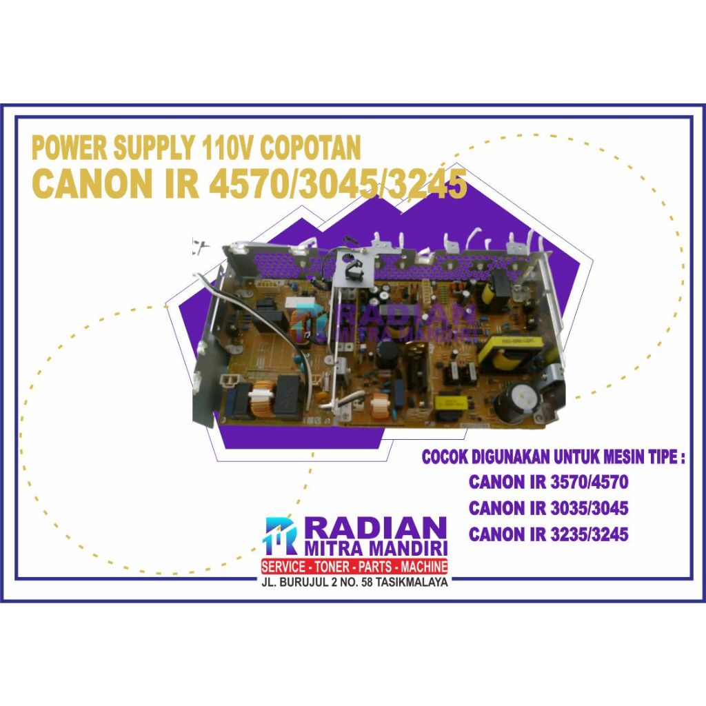 POWER SUPPLY MESIN FOTOCOPY CANON IR 3570 4570 3035 3045 3235 3245 110V