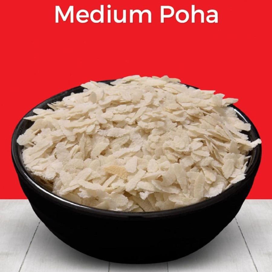 

MEDIUM POHA TASTE OF INDIA 500G / Rice Flakes / Serpihan Nasi Pipih