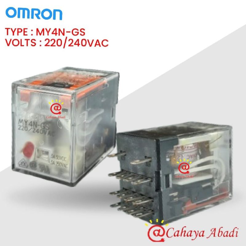 OMRON Relay MY4N-GS 220V AC ASLI ORIGINAL / Relay MY4N 220V OMRON ORI