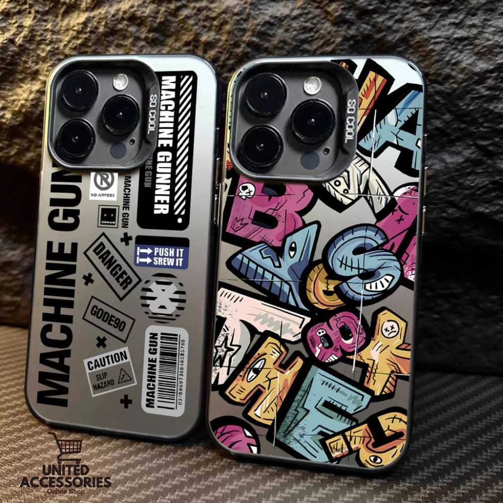 LL19 20 Premium amatte Case Casing Hp Machine Gun Untuk Realme C71 C75 C75X Note 50 Note 60 5 5i 5s 