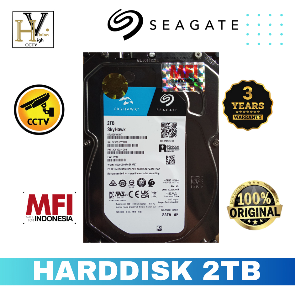 HARDDISK CCTV 2TB Seagate MFI