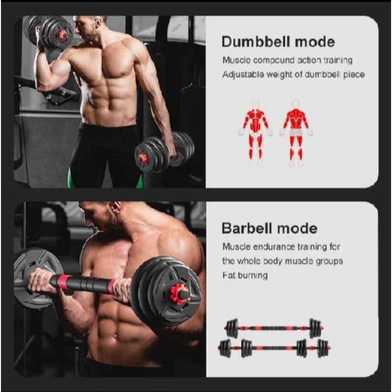 BARBELL PVC DUMBELL SET 40KG Termurah