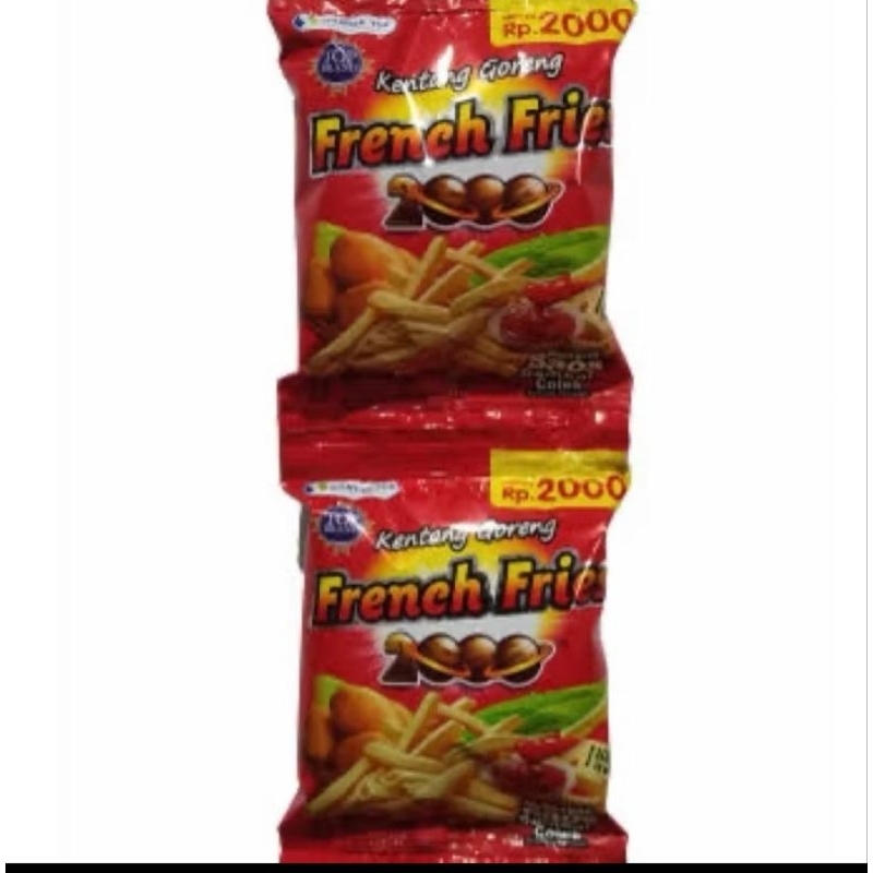 

Snack/keripik singkong,keripik kentang, kentang goreng French fries 2000, 1renteng isi 10pcs