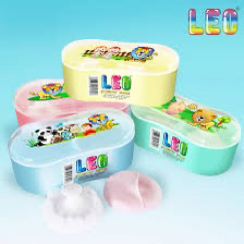 Leo Powder Case with Puff / Dua Sekat / Tempat Bedak Tabur Bayi