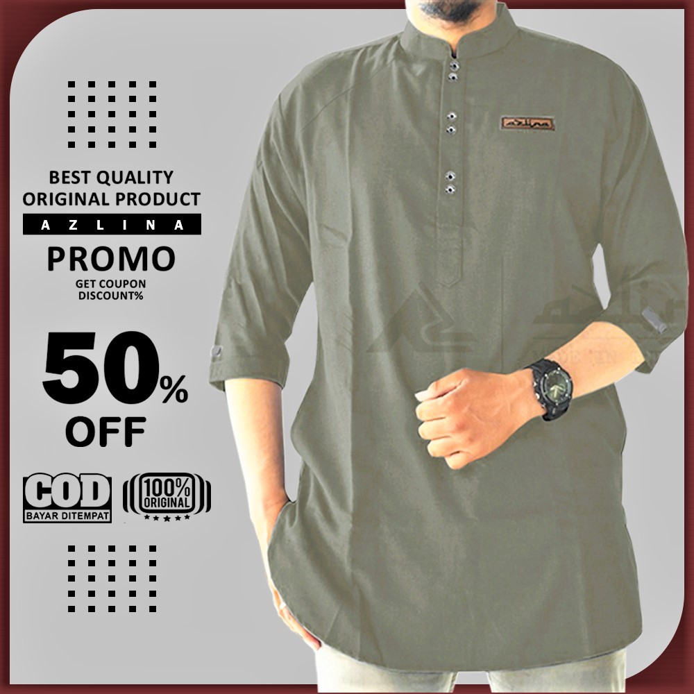 Termurah Koko Dewasa Kurta Pria Pakistan Baju Koko Madinah - Azlina