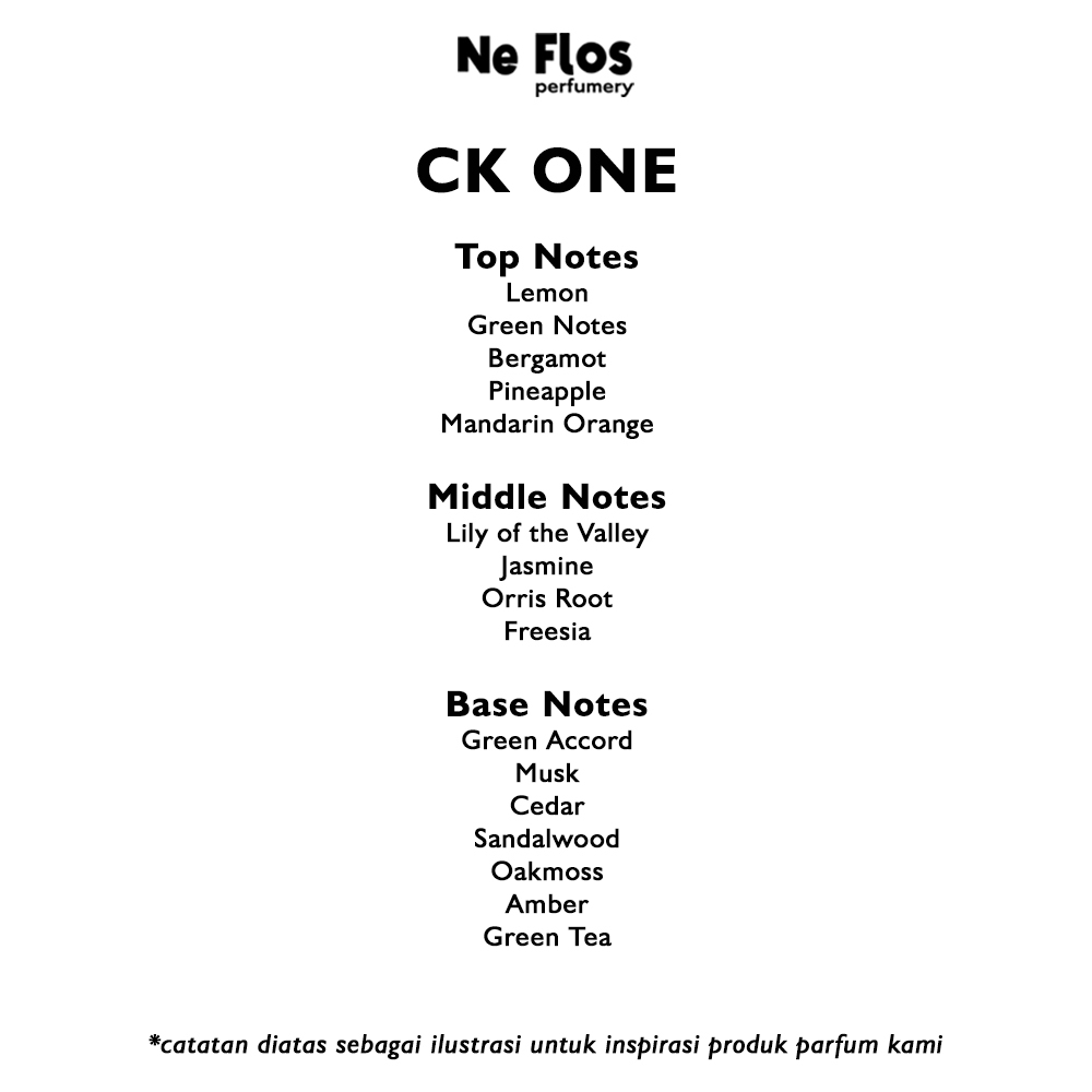 Ne Flos Parfum CK ONE — Parfum Unisex