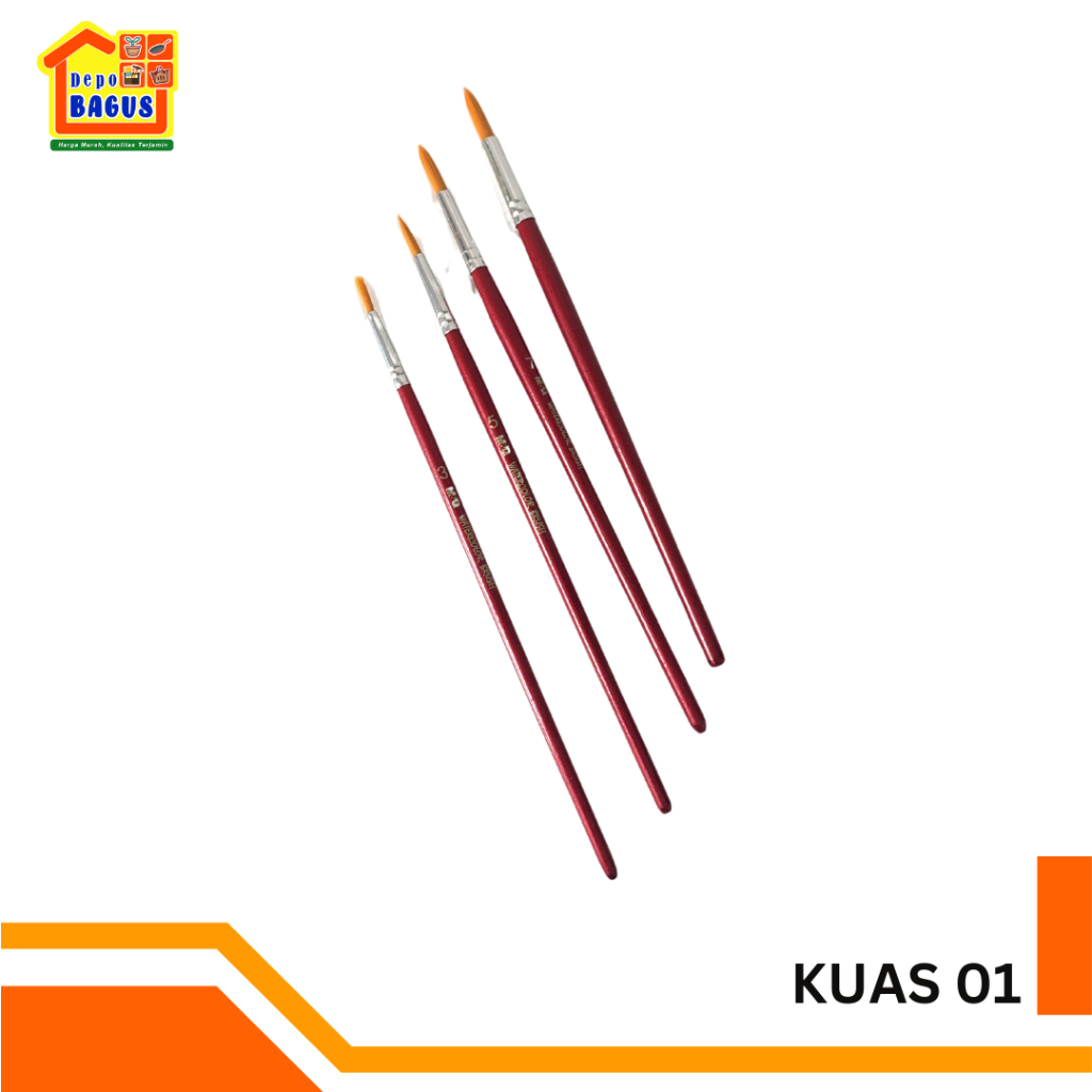 

Set Kuas 4pcs Lukis Cat Air, Brush Set WATER COLOR