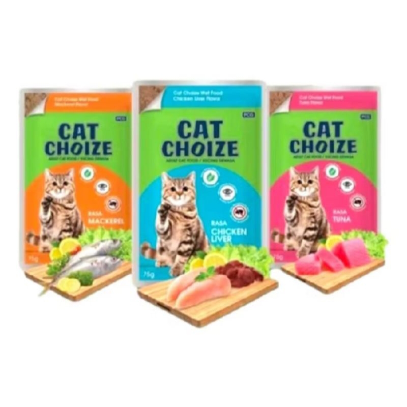 Makanan Basah Kucing Cat Choize Pouch 75 gr Adult dan Kitten/makanan basah kitten/makanan basah adul