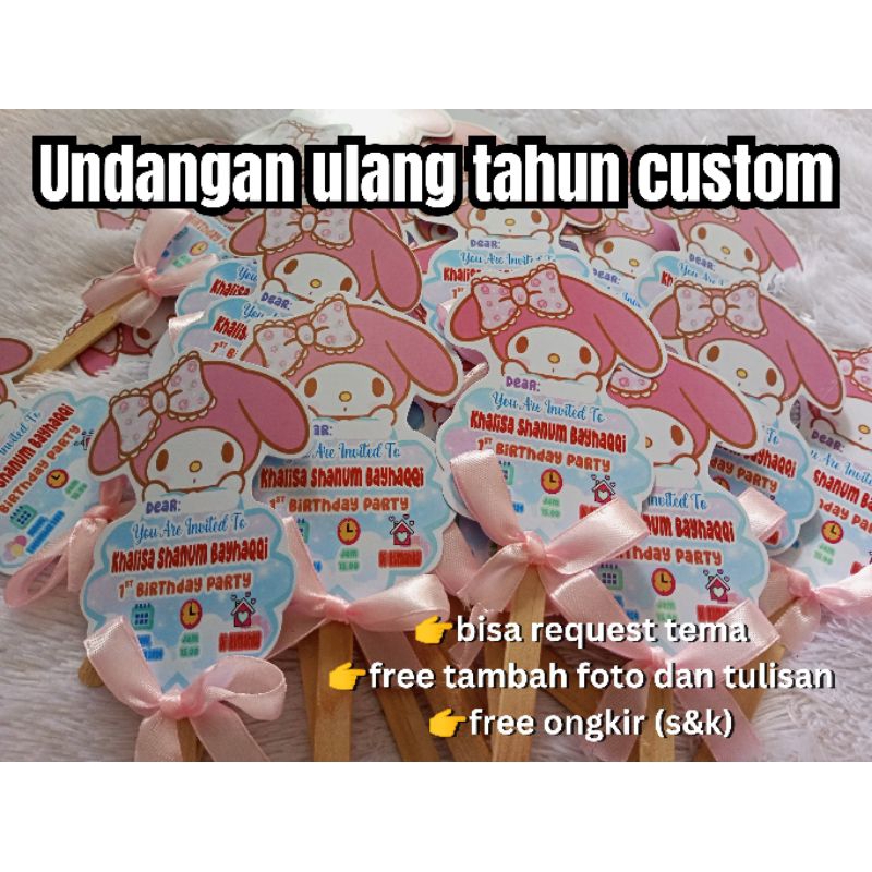 undangan ulang tahun custom Undangan ulang tahun anak Undangan ultah undangan ulang tahun tema undan