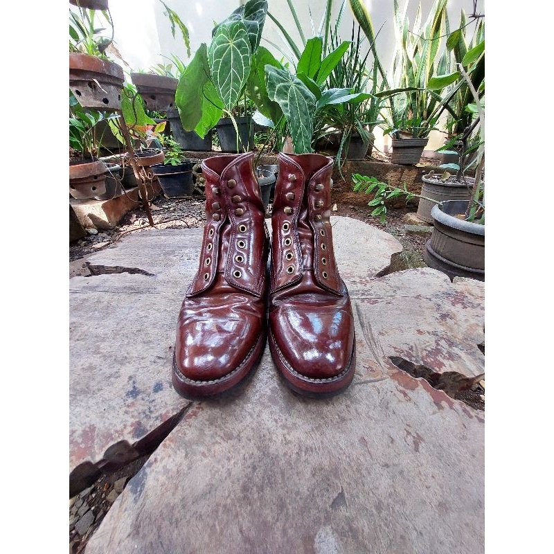 Txture Pacific Boots Shell Cordovan Plain Toe Oxblood