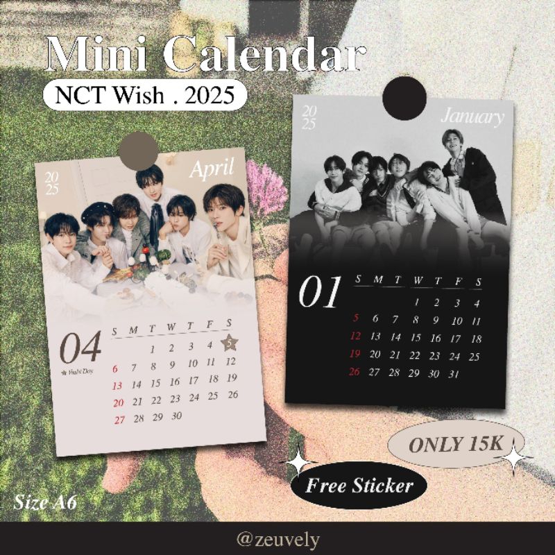 

[OPEN PO] Mini Kalender NCT Wish 2025 BACA DESKRIPSI
