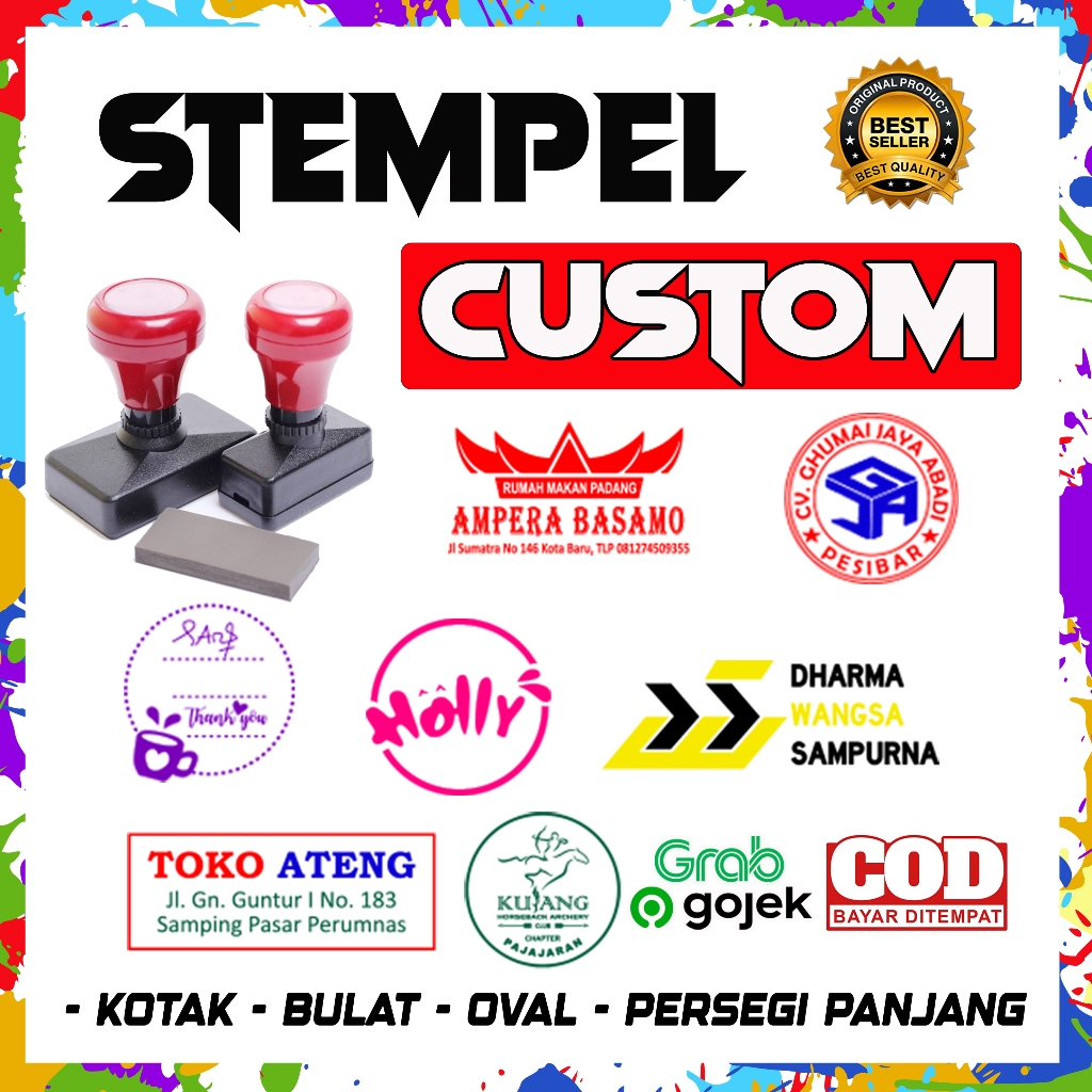 

Stempel, Stempel logo, Stempel Nama, Stempel Toko Design Custom