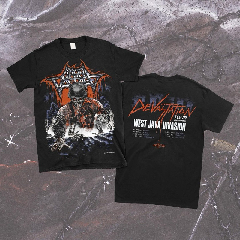 kaos tshirt IRON VOLTAGE devastation tour - voltage wj