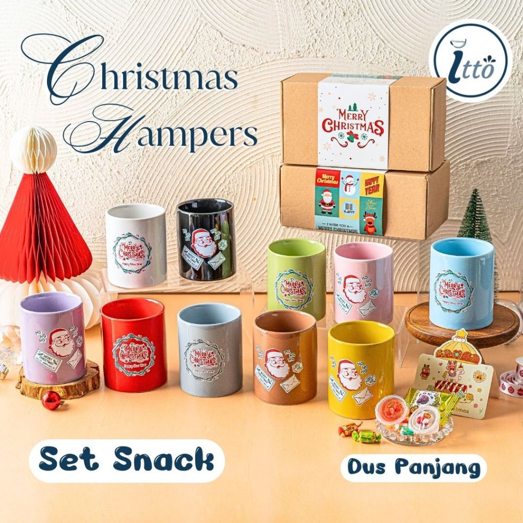 

Christmas Hampers Snack Set Gelas NK Gift Hadiah Souvenir Natal Dus Panjang