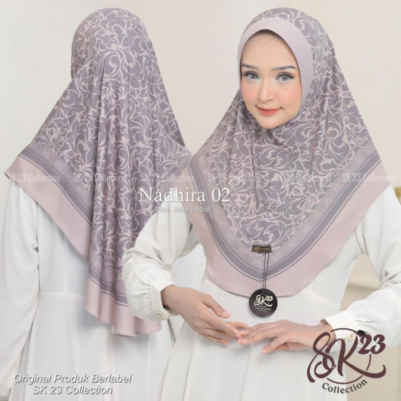 JILBAB MOTIF NADHIRA 02 ORI SK23 COLLECTION