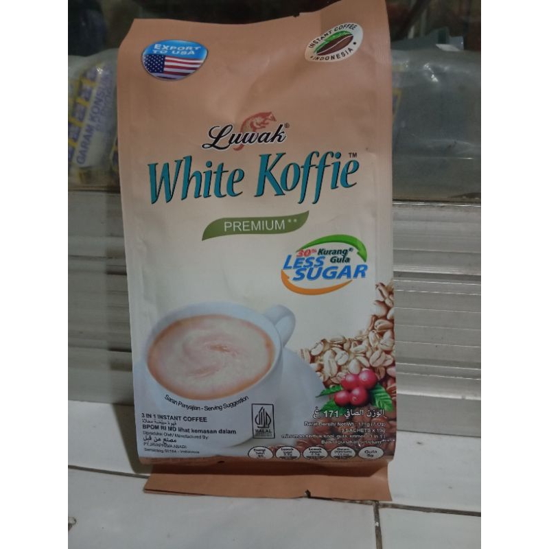 

luwak white coffe less sugar