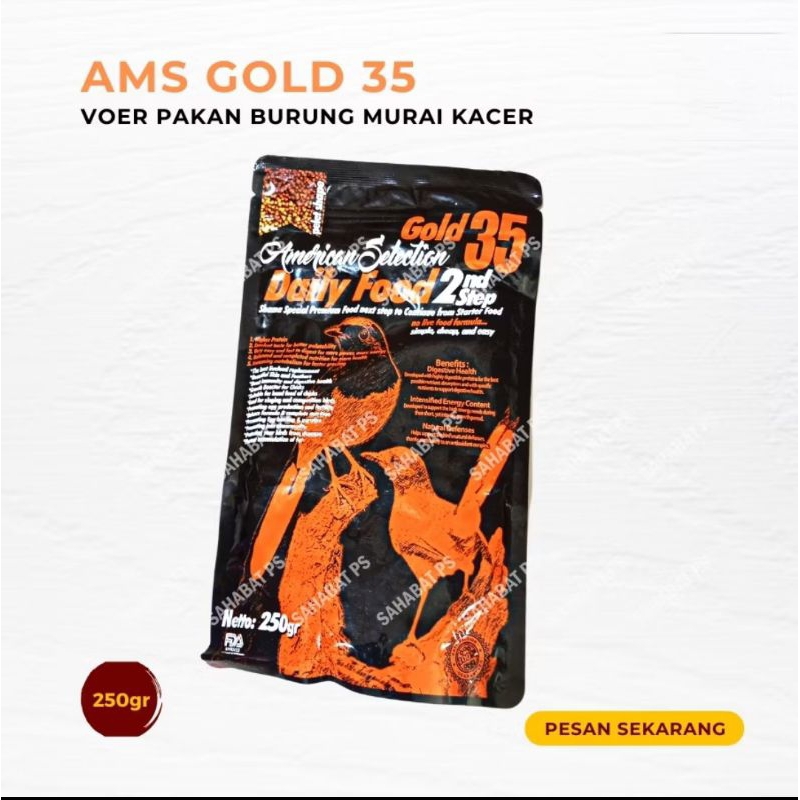 PAKAN BURUNG HARIAN AMERICAN SELECTION AMS GOLD 35 PAKAN MURAI KACER