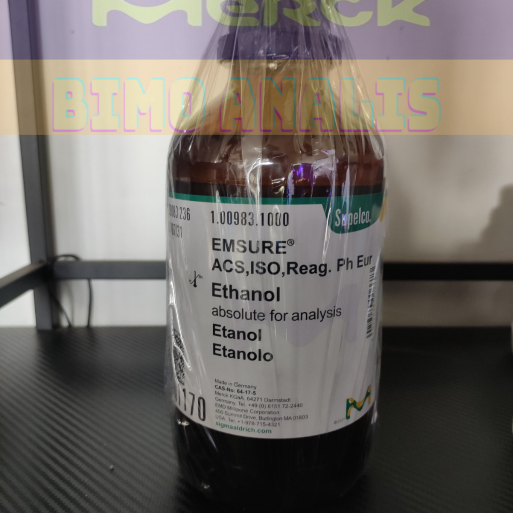 ETHANOL 1LITER | ETANOL PRO ANALIS | ALCOHOL ABSOLUTE 1L MERCK 100983