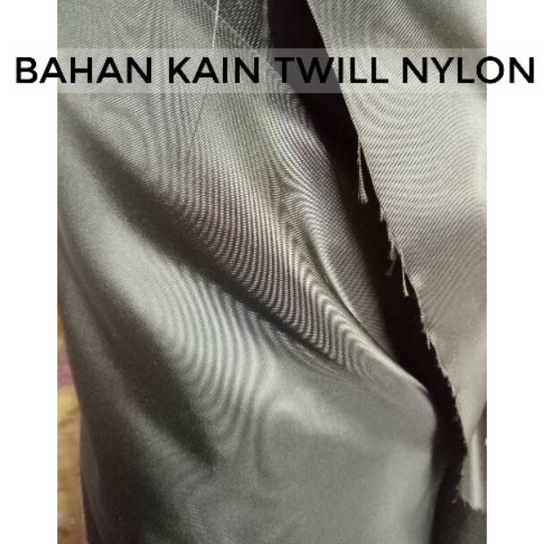 KODE B29Y BAHAN KAIN TWILL NYLON TEBAL MURAH WARNA HITAM  KAIN TWILL NYLON POLOS PREMIUM