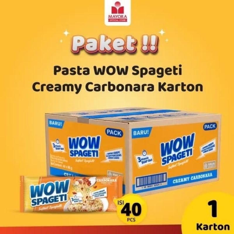 

Pasta WOW Spageti Creamy Carbonara 1 Karton