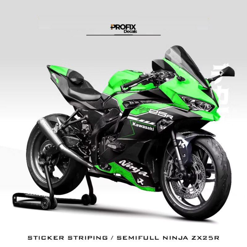 STRIPING SEMIFULL STIKER NINJA ZX25R MOTIF 25 / STICKER ZX25R / STIKER DECAL / KAWASAKI NINJA ZX25R 