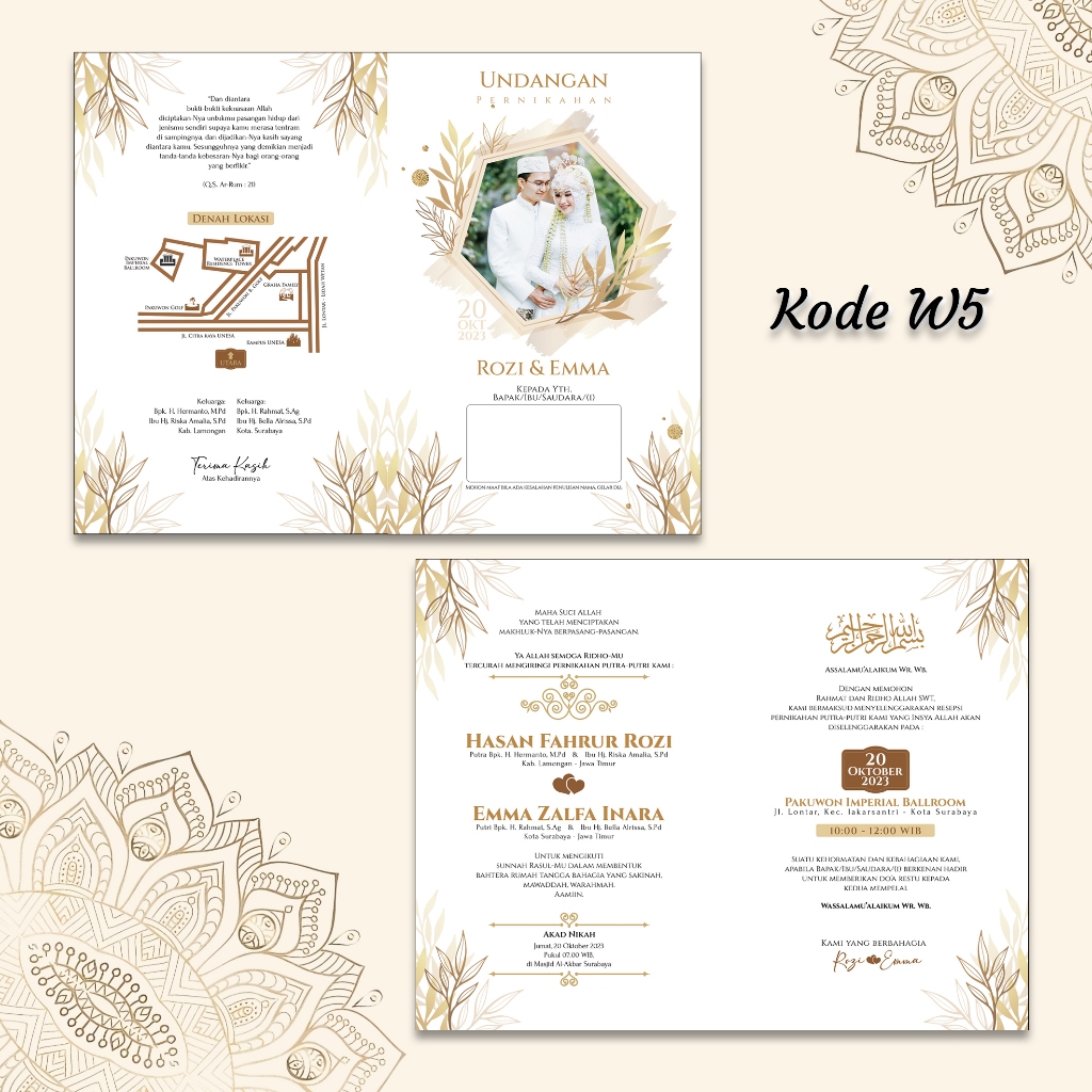 Cetak Undangan Pernikahan Mewah Dan elegant Free desain Custom 100pcs