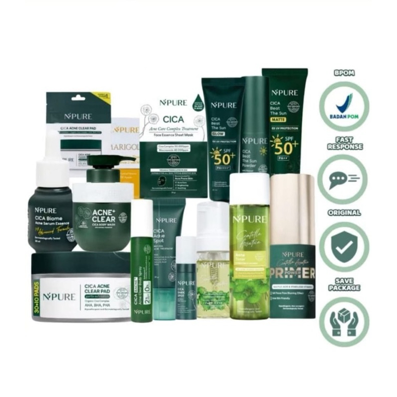 N'PURE Centella Asiatica | Cica Series | Toner | Essence | Face Wash | Clear Pad Npure | Cica Stater