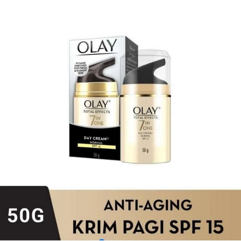 OLAY 50 g Total Effects 7 in1 One Day Cream Normal SPF 15 Krim Pelembab ory xpeyet 10-2026