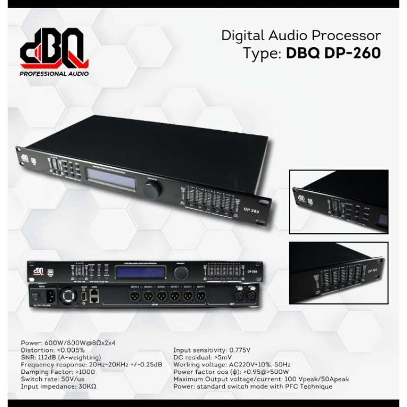 dlms MANAJEMEN DBQ DSP 260 2 IN 6 OUT DRIVERACK DBQ 2 IN 6 OUT