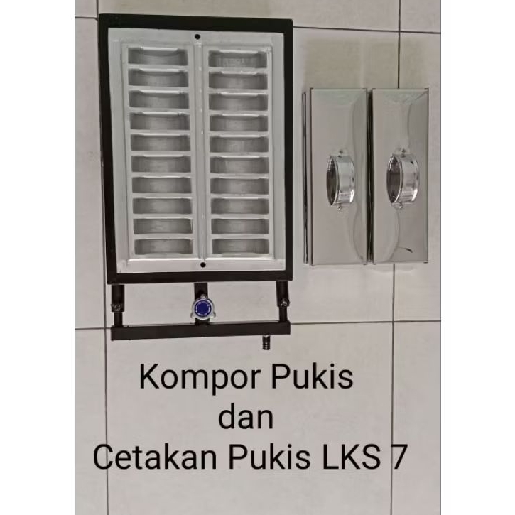 Kompor pukis dan cetakan pukis Lks 7 plus tutup stenlis
