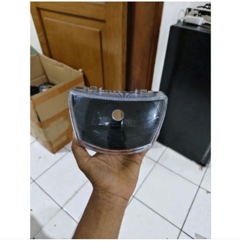 Headlamp Kedok Lampu Depan Fizr F1ZR Vega R Lama Custom Hitam Smoke