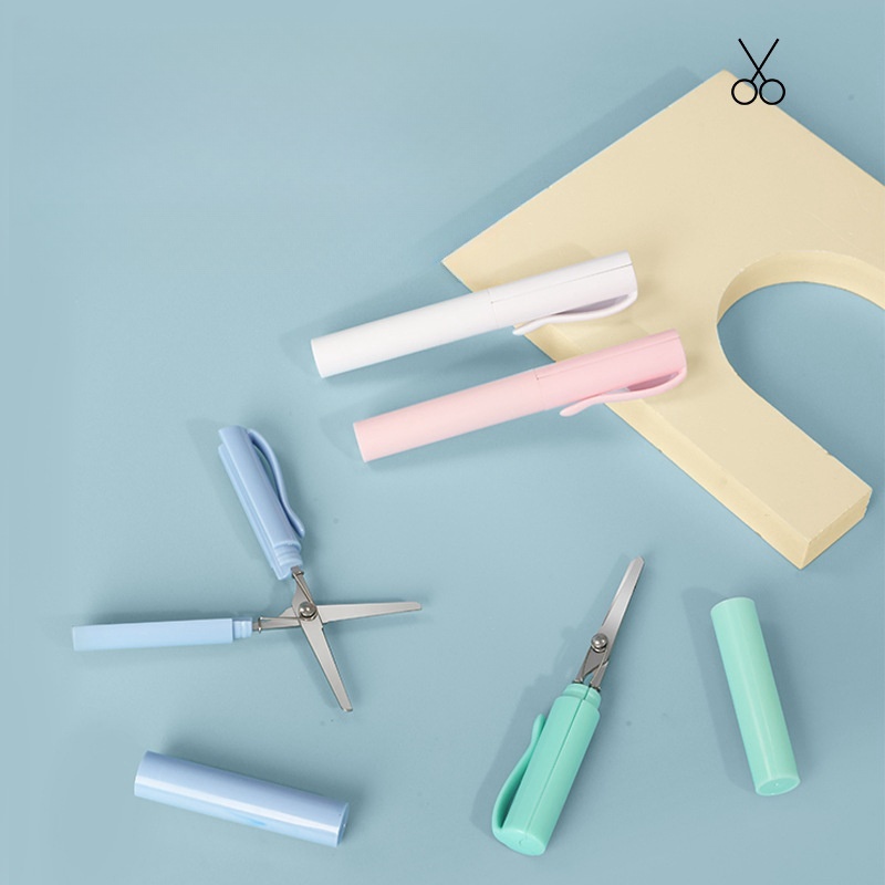 

Gunting Pensil Stainless Steel, Gunting Tangan Portabel dengan Ujung Melengkung dan Pegas, Gunting Tajam untuk Kerajinan, Pemotong Kertas, dan Gunting Kantor