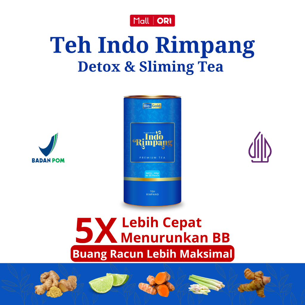 

Teh Celup Indo Rimpang Premium Tea Penurun Berat Badan Detox Alami Dengan Ramuan Ala JSR Halal BPOM