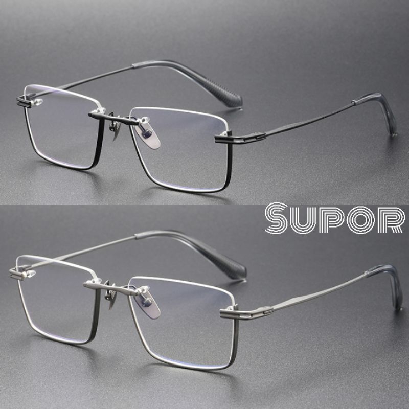 HF52 XL Frame kacamata Titanium Kaca mata Half Frame PRIA executive Profesional bisnis LEBAR semi fr