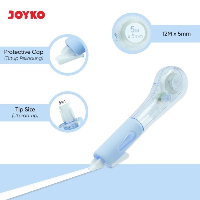 

(PCS) Tip Ex Kertas Joyko CT-586 / Correction Tape Pita Koreksi Joyko CT-586 / Tip Ex Pita Murah
