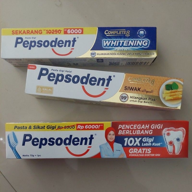 PEPSODENT PASTA GIGI 65gr/75GR Pepsodent Siwak Pepsodent Whitening
