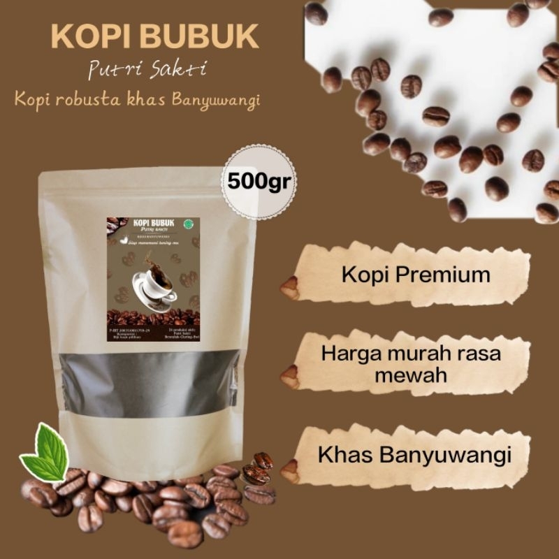 

Kopi Bubuk Robusta Khas Banyuwangi (500gr) Di jamin Nikmat