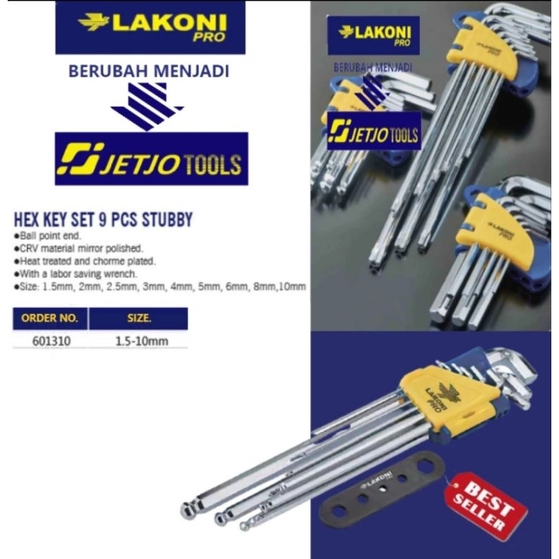 kunci L panjang kombinasi lakoni pro set