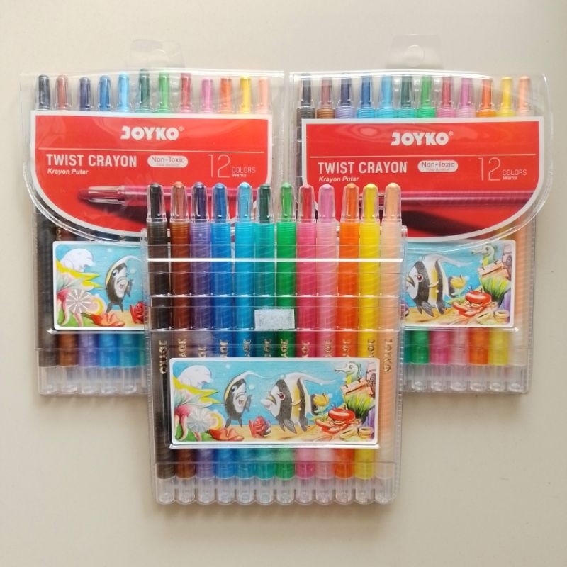

Crayon Putar Twist Crayon Joyko 12 Warna ( Set ) RB9