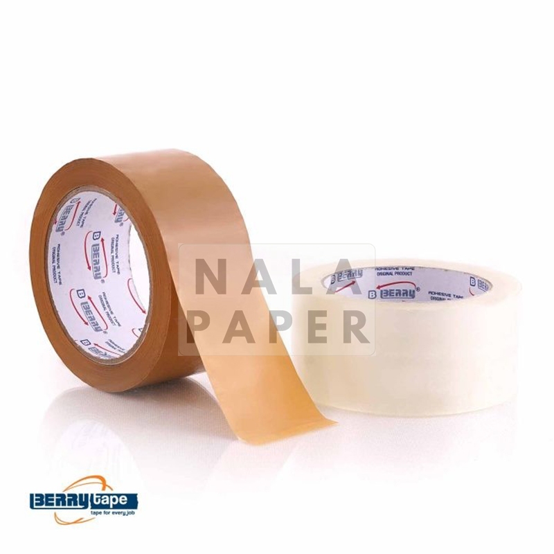 

Lakban Berry 2 inch Warna Bening & Coklat 48 mm x 90 yard