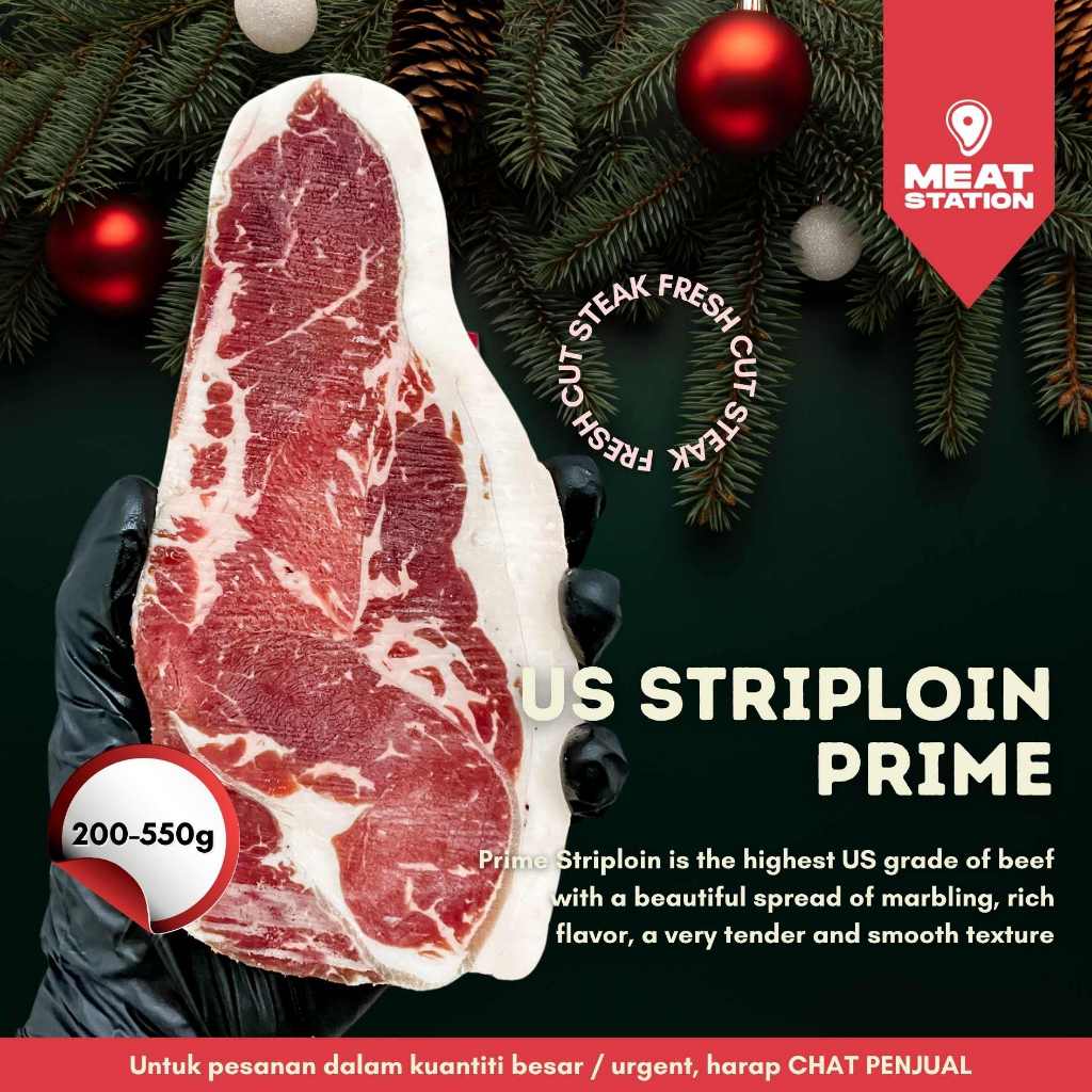 

US Striploin Prime Steak Cut / Daging Sapi Steak dari USA