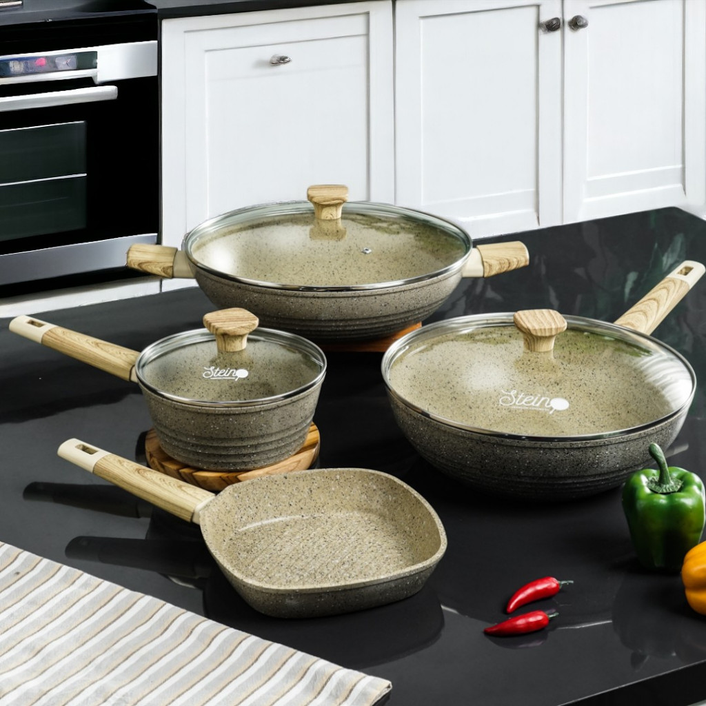 Steincookware panci set anti lengket onyx series 4 pcs