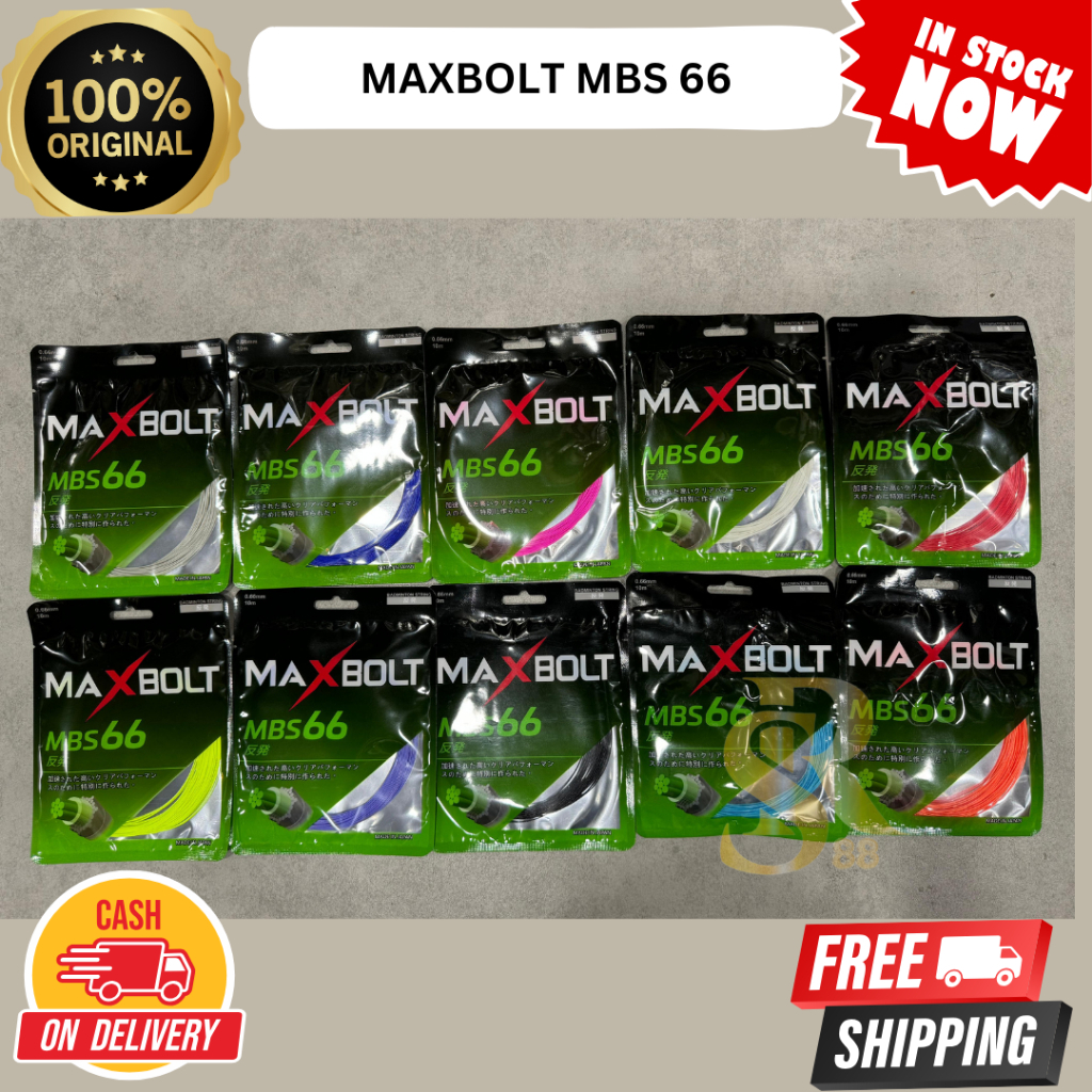 Senar Raket Badminton Maxbolt Mbs66/Maxbolt Mbs 66 Original