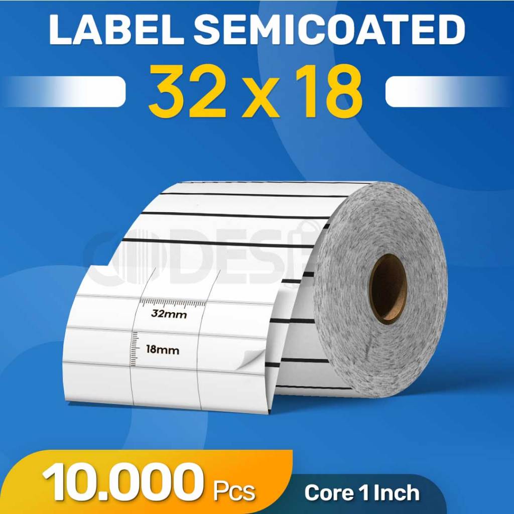 

Sticker Semicoated 32X18 Fullmark Label Barcode 32 X 18 (10.000 PCS) Black Mark